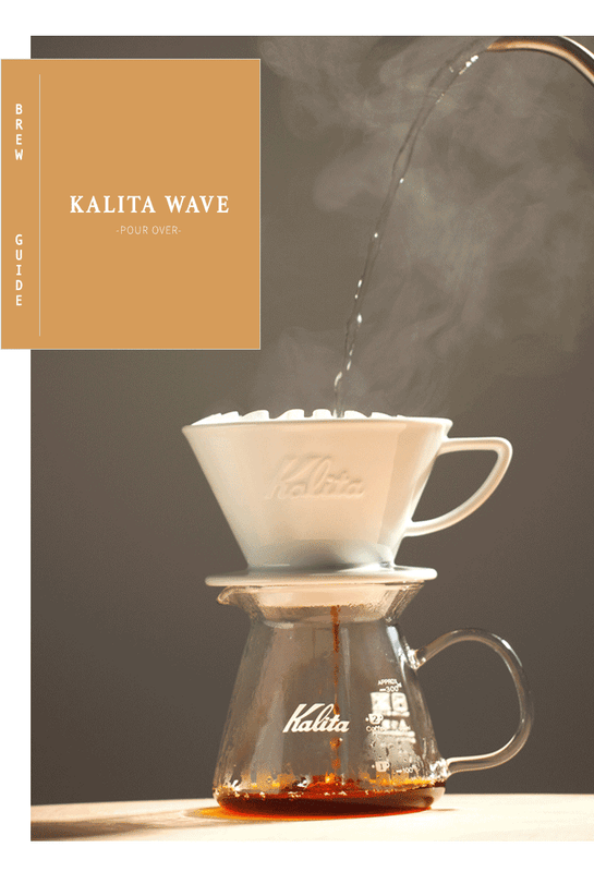 Grand Parade Coffee Kalita Wave 185 Brewing Guide. Learn to brew your best cup at home with our brewing tutorial and instructions. make great gourmet coffee like a barista at home and office.  Organic Fresh roasted coffee, whole beans, ground, drip grind