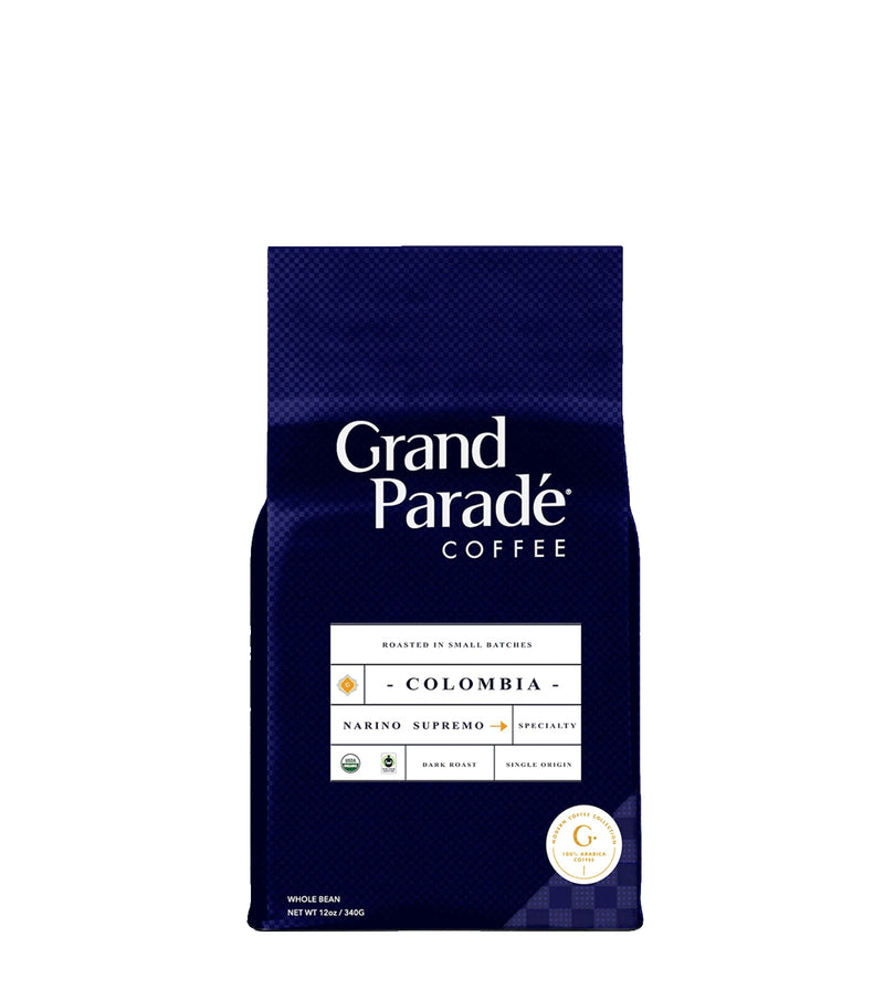 Organic Colombia Supremo Coffee - Dark roast whole bean with the sweetest aroma. This fresh roasted Colombian coffee is nutty and enhanced with a juicy, mouthwatering acidity which gives this gourmet single origin definition.