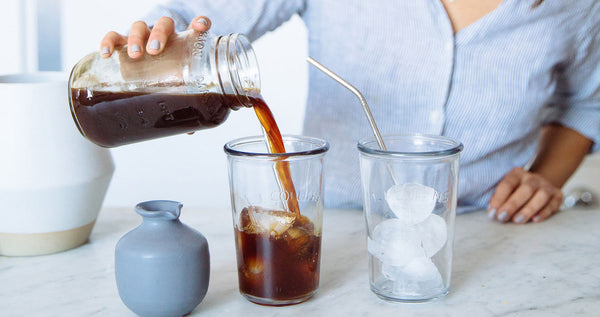 Making a cold brew coffee drink at home with Grand Parade Coffee