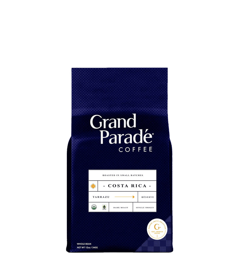 Organic Costa Rica dark roast coffee. Gourmet single origin coffee With juicy fruit notes and mellow floral under-notes.